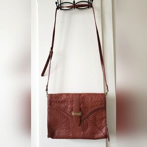 Vintage Koret Ostrich Satchel Crossbody Messenger bag